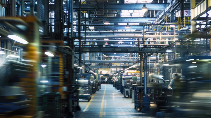 Blurry image of a generic factory floor.