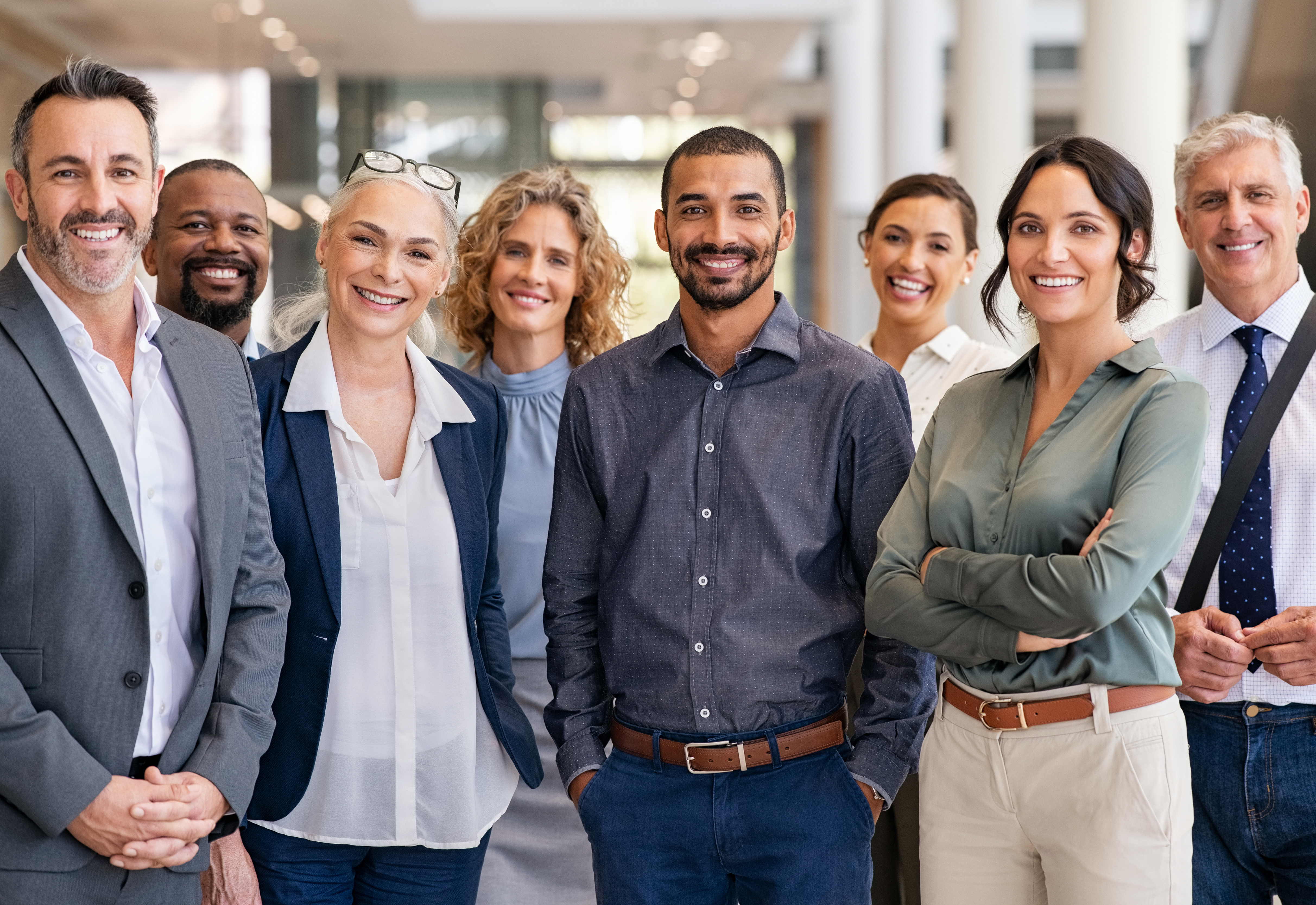 Group of successful multiethnic business team